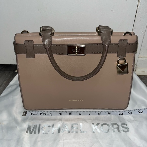 Michael Kors Small Tatiana Two Tone Leather Sachel - Picture 4 of 8